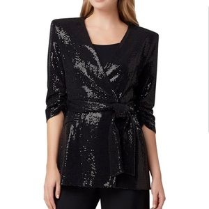 🍓NWT Tahari sequined, wrap coctail
jacket/blazer